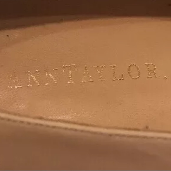 ANN TAYLOR Tan Leather Capped Toe Ballet Flats 6.5 - Picture 7 of 8